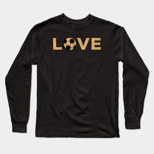 Soccer Love Gold Long Sleeve T-Shirt